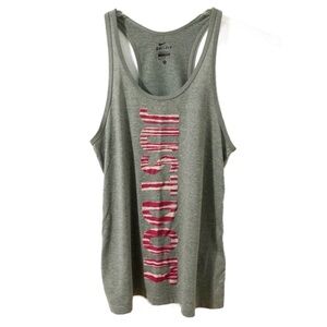 Nike Just Do It Nike Dri-Fit Racer Back Running Athletic Graphic Polyester Tank
